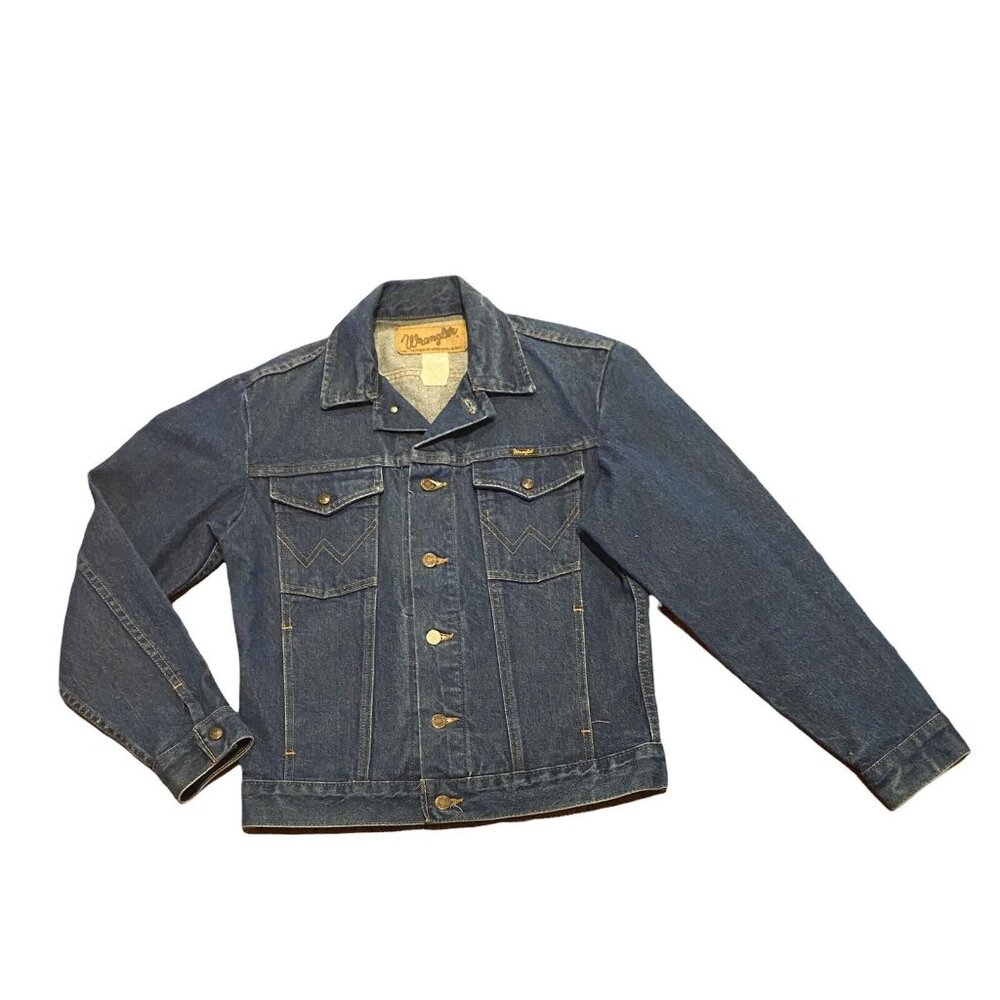 Vintage Wrangler M-159 Authentic Western Denim Jean 80’s Trucker Jacket Size S